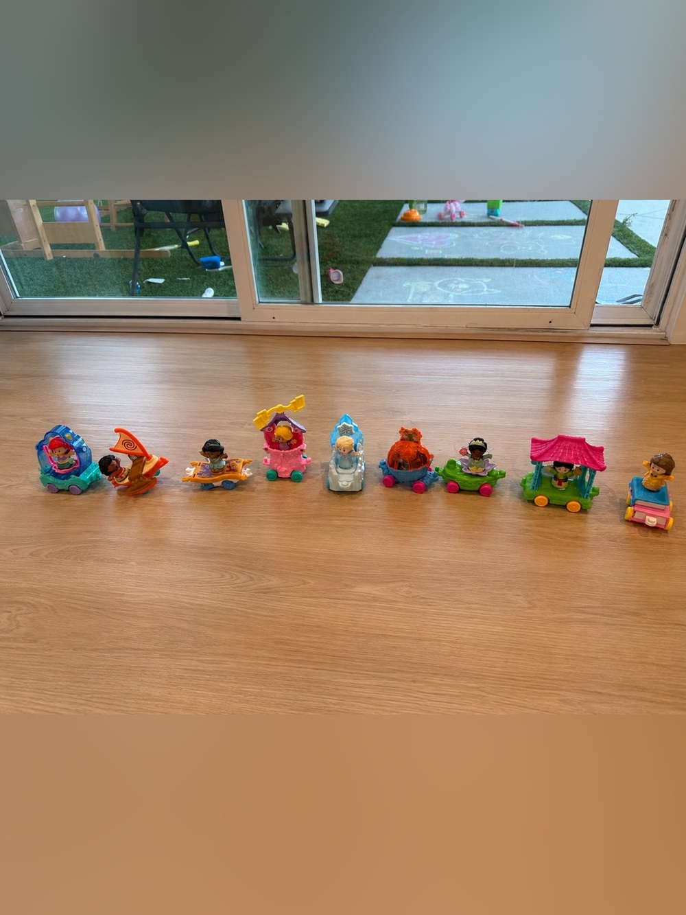 Fisher-Price Little People Pull-Along Toy Vehicles - Blue, Pink, Orange, Green